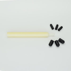 7" Length - Rubber Tipped Nylon, Anti-Roll Profile (Rubber Tip & 16mm Diameter) - T129